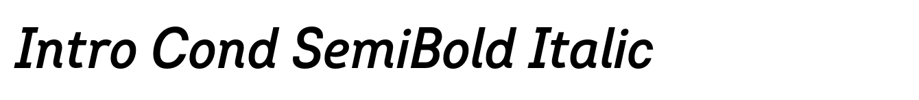 Intro Cond SemiBold Italic